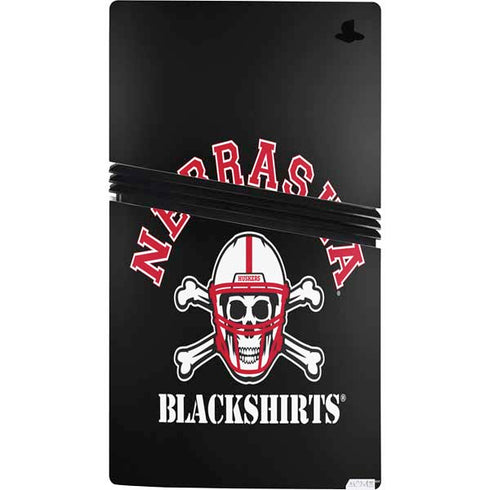 University of Nebraska Blackshirts PS5 Pro Console Skin